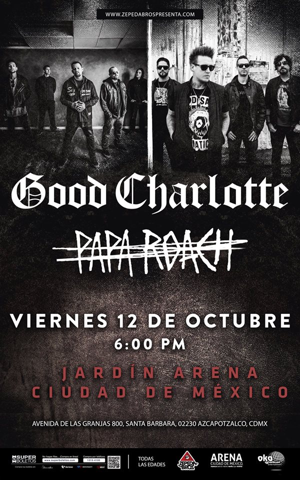Good Charlotte y Papa Roach en la Ciudad de México
