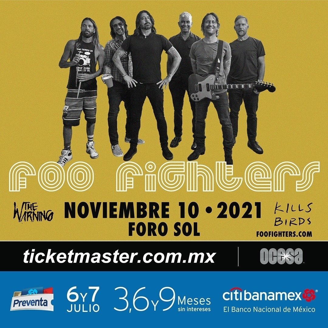 ¡Foo Fighters en concierto en el Foro Sol!