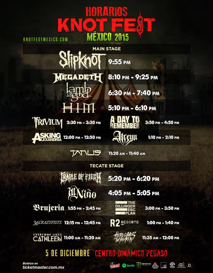 KnotFest México entrevista a Dan Jacobs, guitarrista de Atreyu