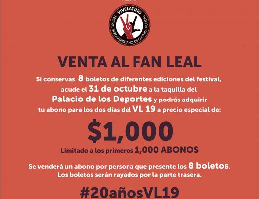 20 Años Vive Latino: Venta para el fan leal