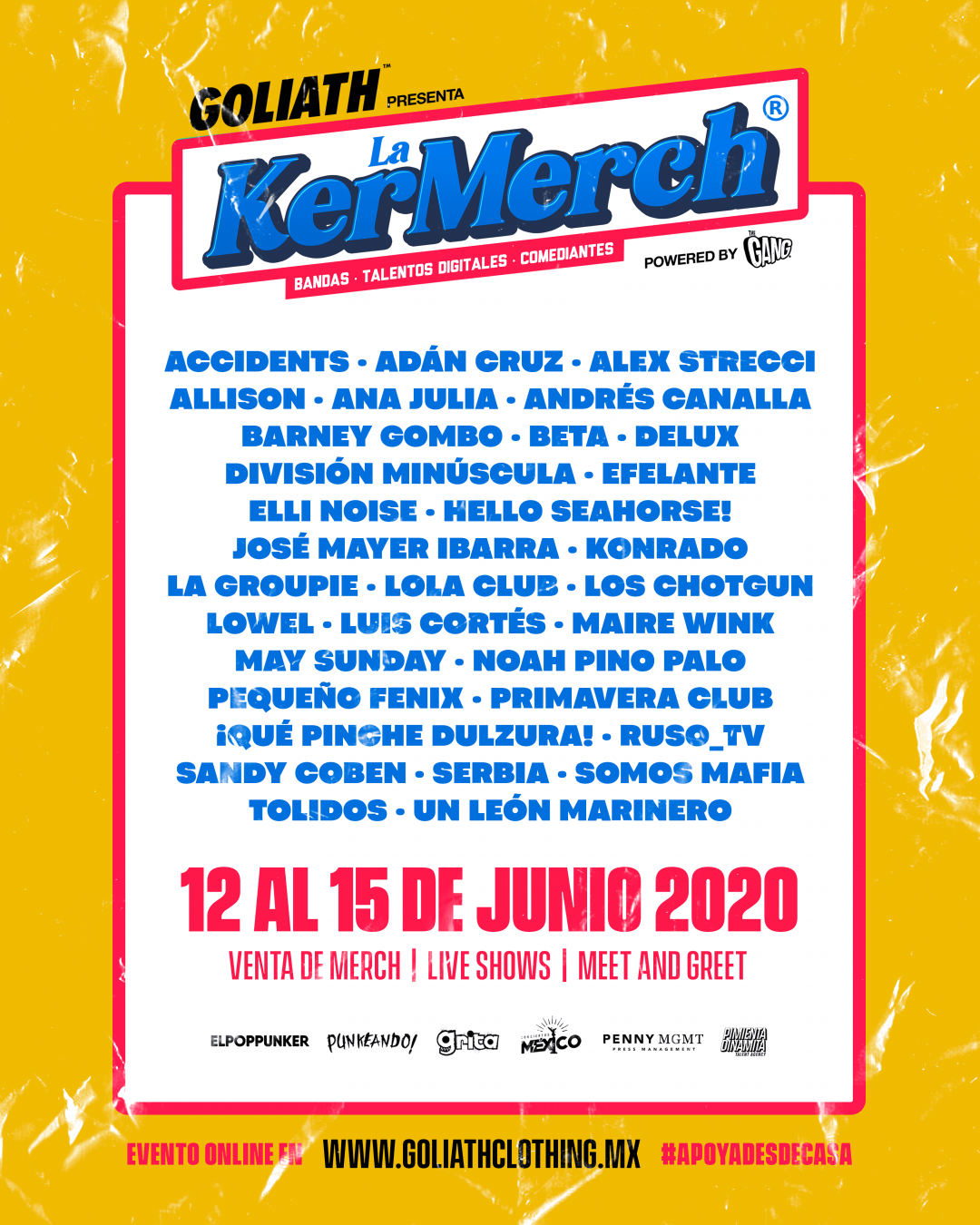 La KerMerch venta de mercancía, live shows, meet and greet y más